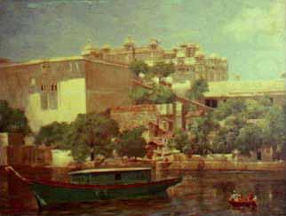 Raja Ravi Varma Udaipur Palace china oil painting image